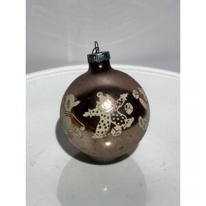 Amazing vintage Shiny Brite stenciled Christmas ball, toys; so cute